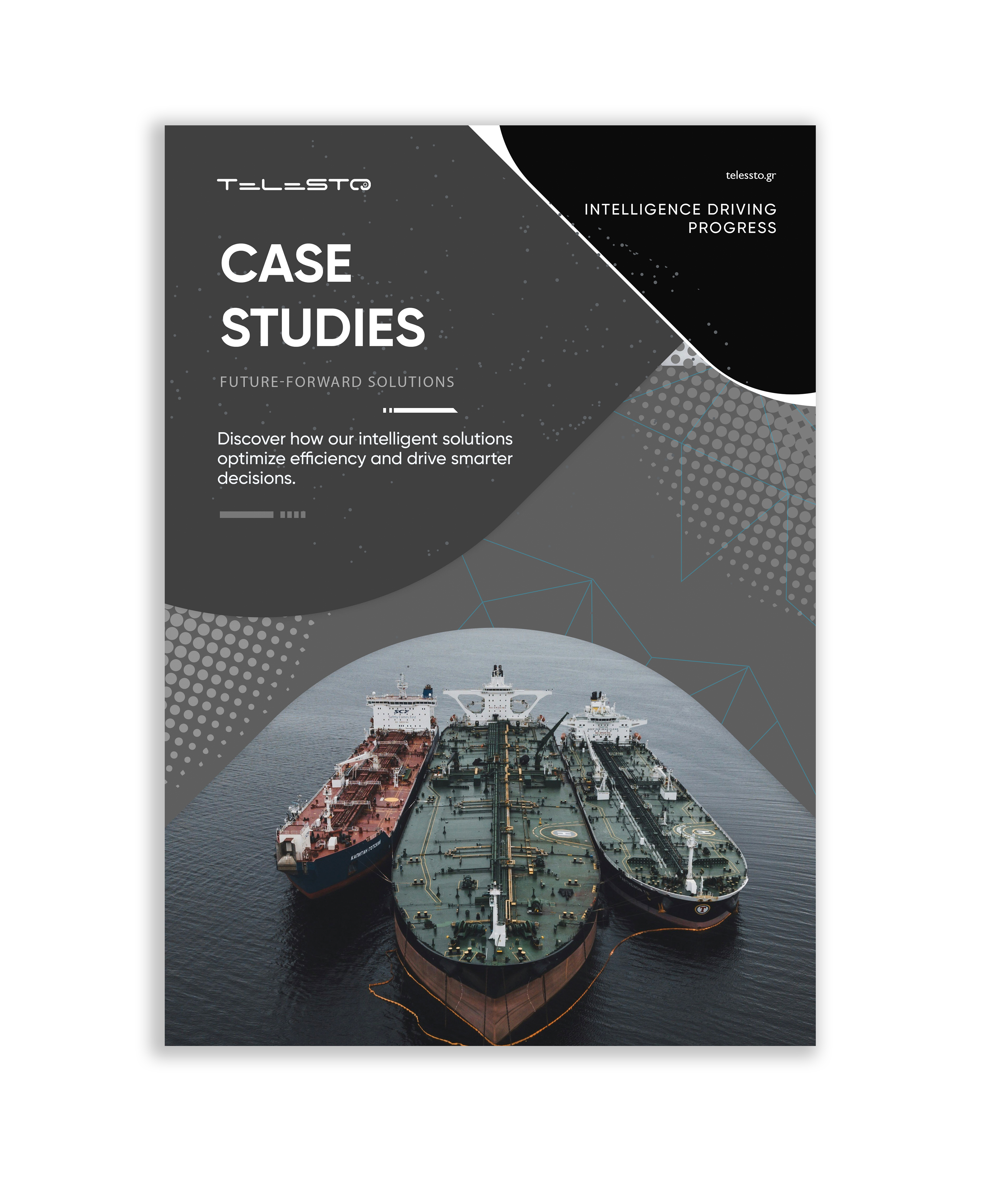 Open book displaying Telesto case studies